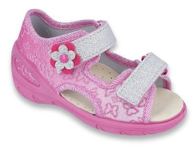065X123 26 - SUNNY dív.sandálky, růžová, motýlci