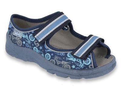 969Y159 31 - chlapecké sandálky Befado modré, MOTO
