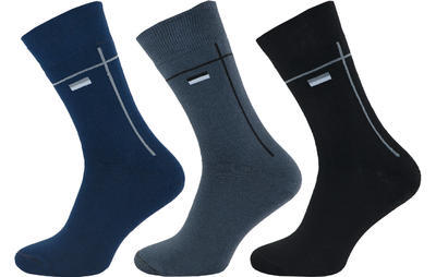 1233 - Pánské ponožky froté vzor, 26-28 (39-42)