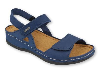 158D101 - INBLU dámské kožené sandály modré - 1