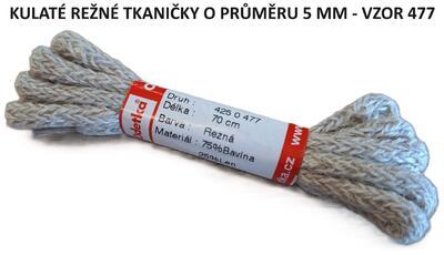 ODETKA-477 TKANIČKY kulaté, režné_100 cm