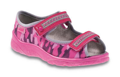 969X120 25 - dívčí sandálek s patou, růžový maskáč