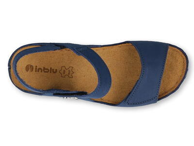 158D101 - INBLU dámské kožené sandály modré - 2